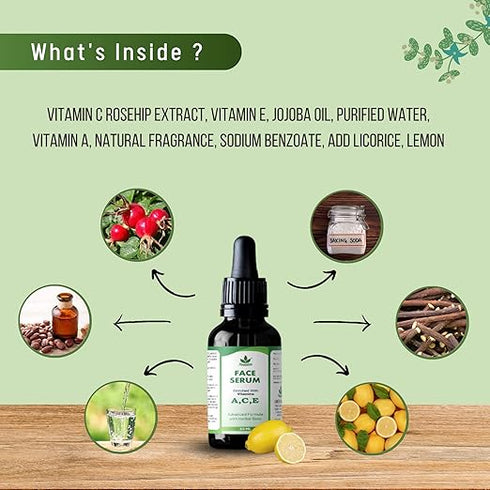 Havintha - Natural Face Serum For Glowing Skin - Vitamin A C E